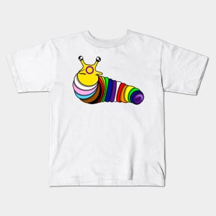 Progress Pride Fidget Slug Kids T-Shirt